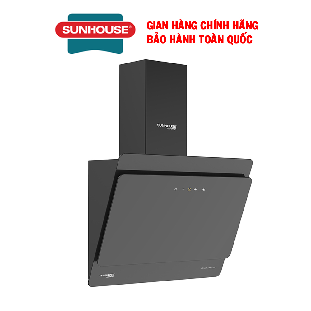 [Trả góp 0%]Máy hút mùi cao cấp kính vát Sunhouse Mama MMB6818-70 - Máy hút mùi Sunhouse - Máy hút mùi kính vát - Máy hút khói nhà bếp - Kiểu dáng hiện đại sang trọng, Động cơ mạnh mẽ, Độ ồn thấp hoạt động êm ái, Bảo hành 18 tháng