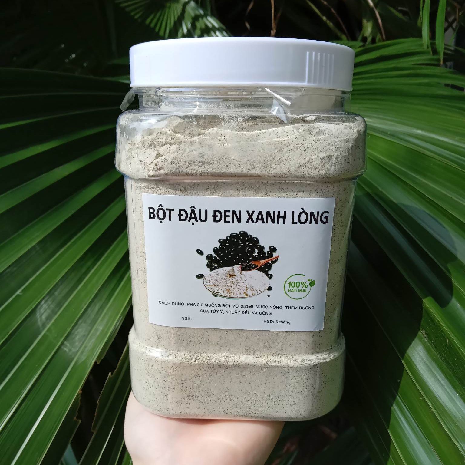 [Hũ 500g] Bột đậu đen xanh lòng rang nguyên chất, uống SÁNG DA, BỔ MÁU