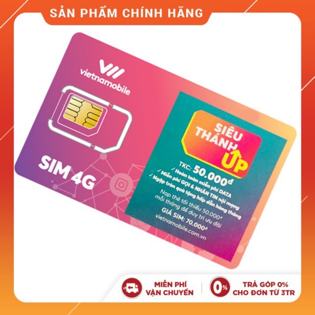 [HCM]Sim Siêu Thánh Up Tài Khoản Chính 50K Và Dung LượNg Cao - Mua Lẻ Giá Sỉ