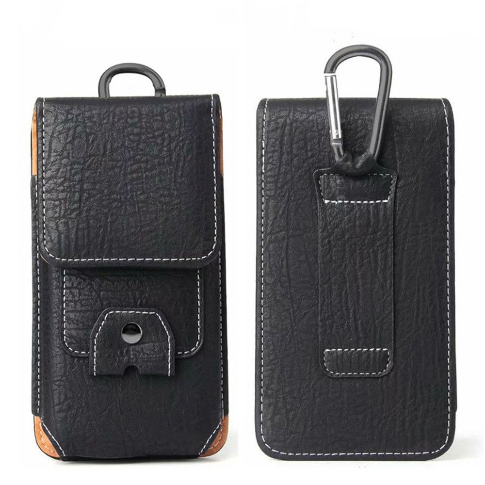 A5081 Phone Bag Men s Waist Bag Waist Clip Leather Case Phone Purse Waist