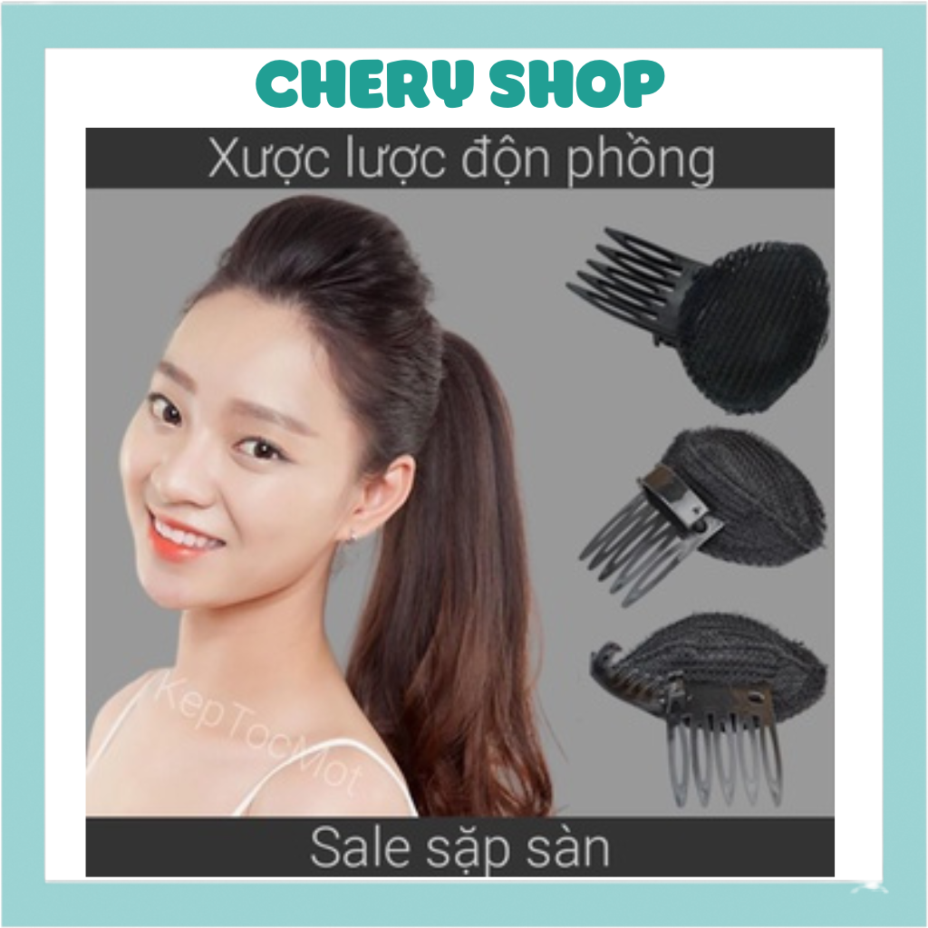 Tóc giả độn mái bằng xốp loại cài làm phồng tóc