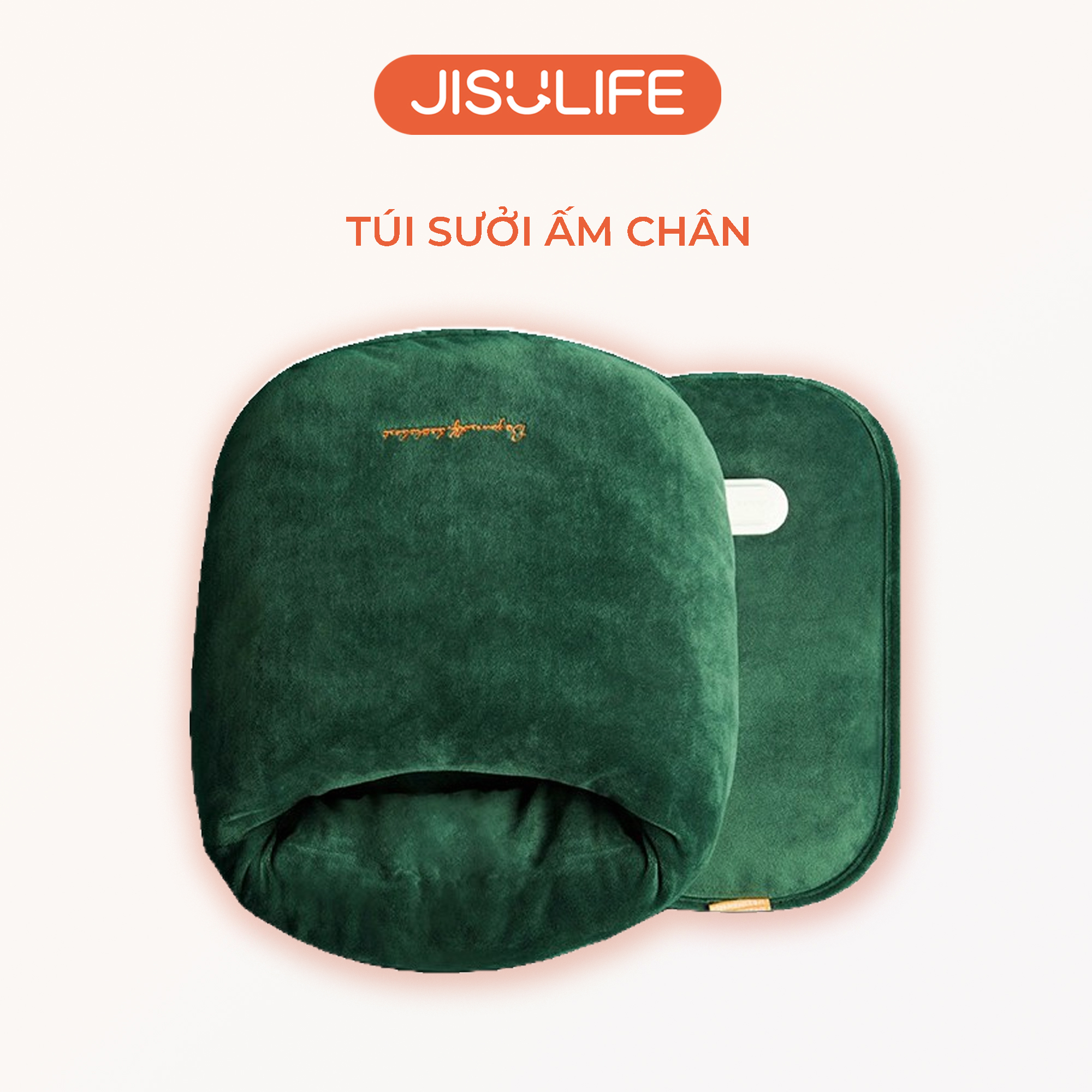 Túi sưởi chân cao cấp Jisulife HW02 -Túi chườm nóng chân , Sạc nhanh,  Giữ ấm lâu đến 8h, đế sạc chống cháy nổ, an toàn cao - Hàng chính hãng