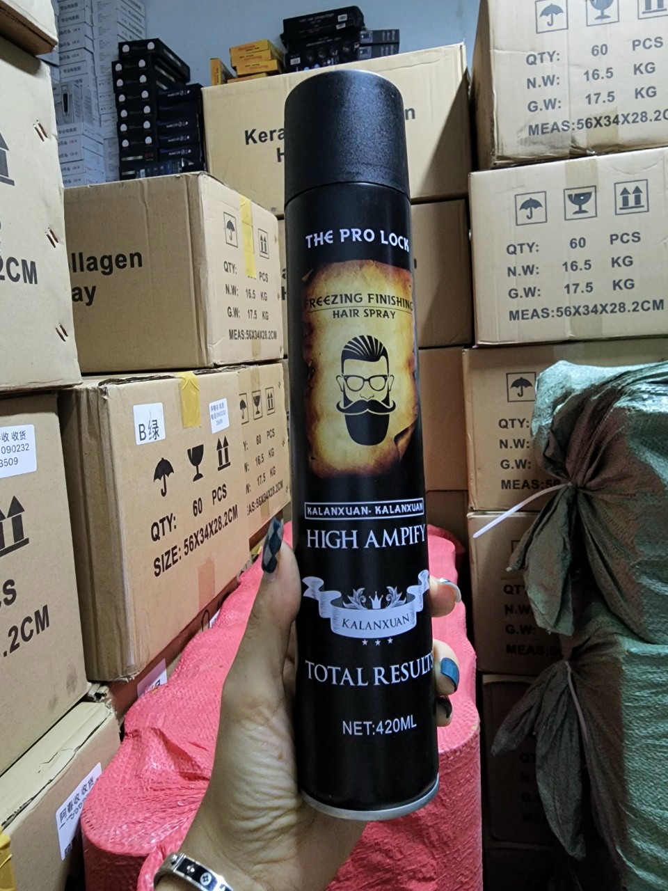Gôm xịt tóc the pro lock của kalanxuan 420ml