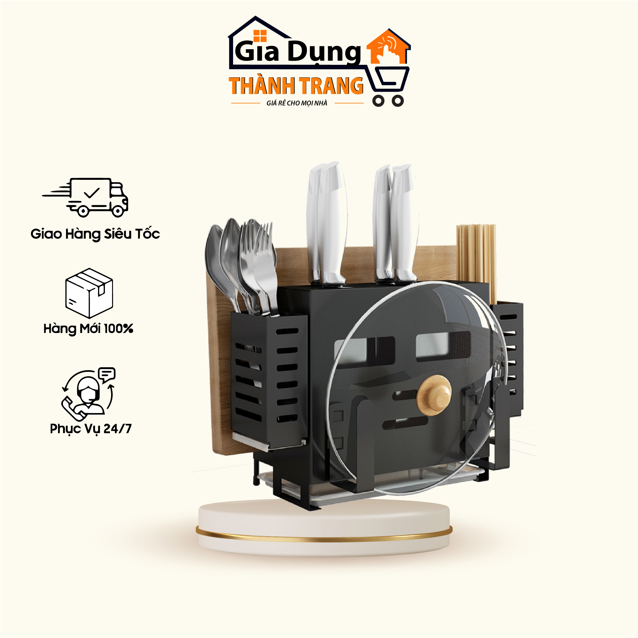 Giá để dao nhà bếp inox kệ thớt treo tường ống đũa ống đựng dao nhà bếp giá để dao thớt tích hợp giá để dao Thép không gỉ