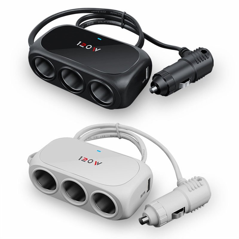 Tẩu chia sạc ô tô - 3 cổng tẩu 2 cổng usb