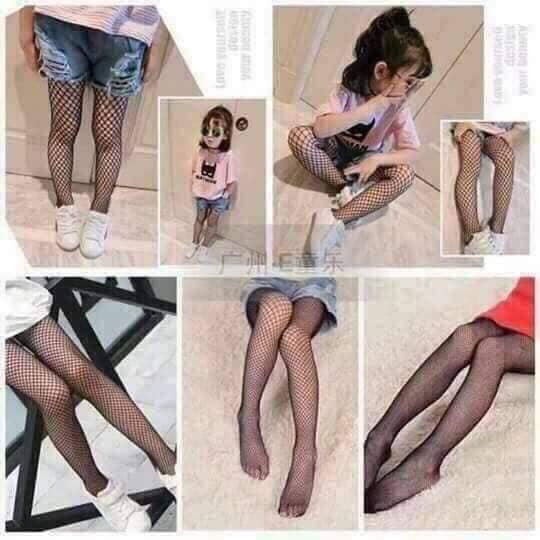 Combo 2 Quần Tất Lưới Thời Trang Cho Bé Gái Quần Tất Lưới Đen Cho Trẻ Em