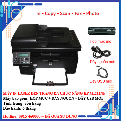 Máy in laser đen trắng đa chức năng hpp m1212nf