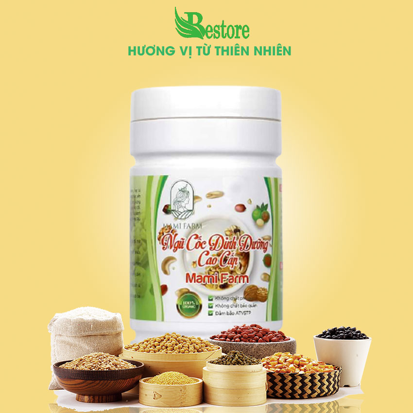 Combo 2 hộp ngũ cốc dinh dưỡng tiện lợi 1kg ngũ cốc dinh dưỡng cao cấp mami farm