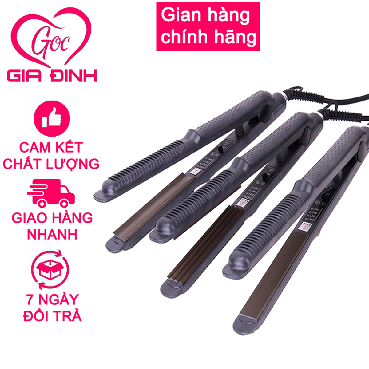 Máy làm tóc 5 mức chỉnh nhiệt cao cấp RD - lưỡi thẳng