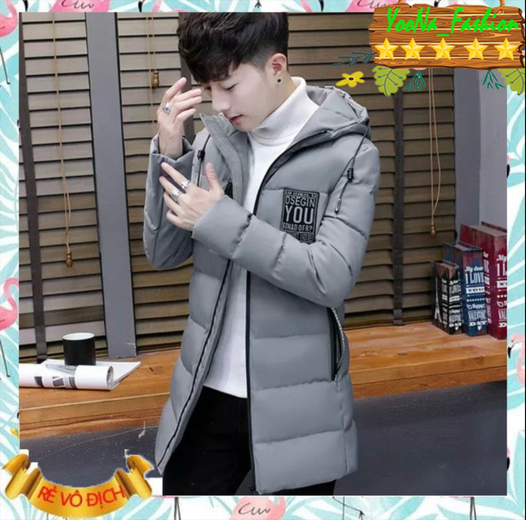 Áo Khoác Phao Nam, Áo Khoác Form Dài Sành Điệu Sang Trọng Siêu Hot Cuối Năm