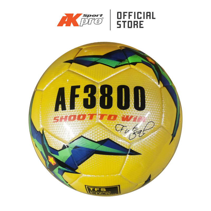 Bóng đá Futsal AKpro AF3800 màu Vàng - Tặng kim bơm - Chính hãng