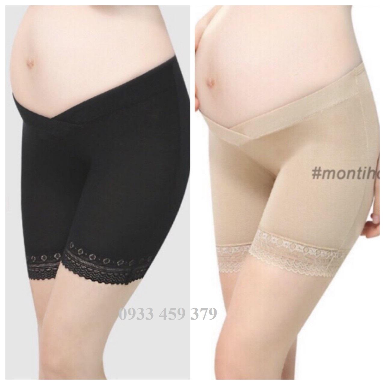 Quần đùi bầu mặc váy cạp chéo