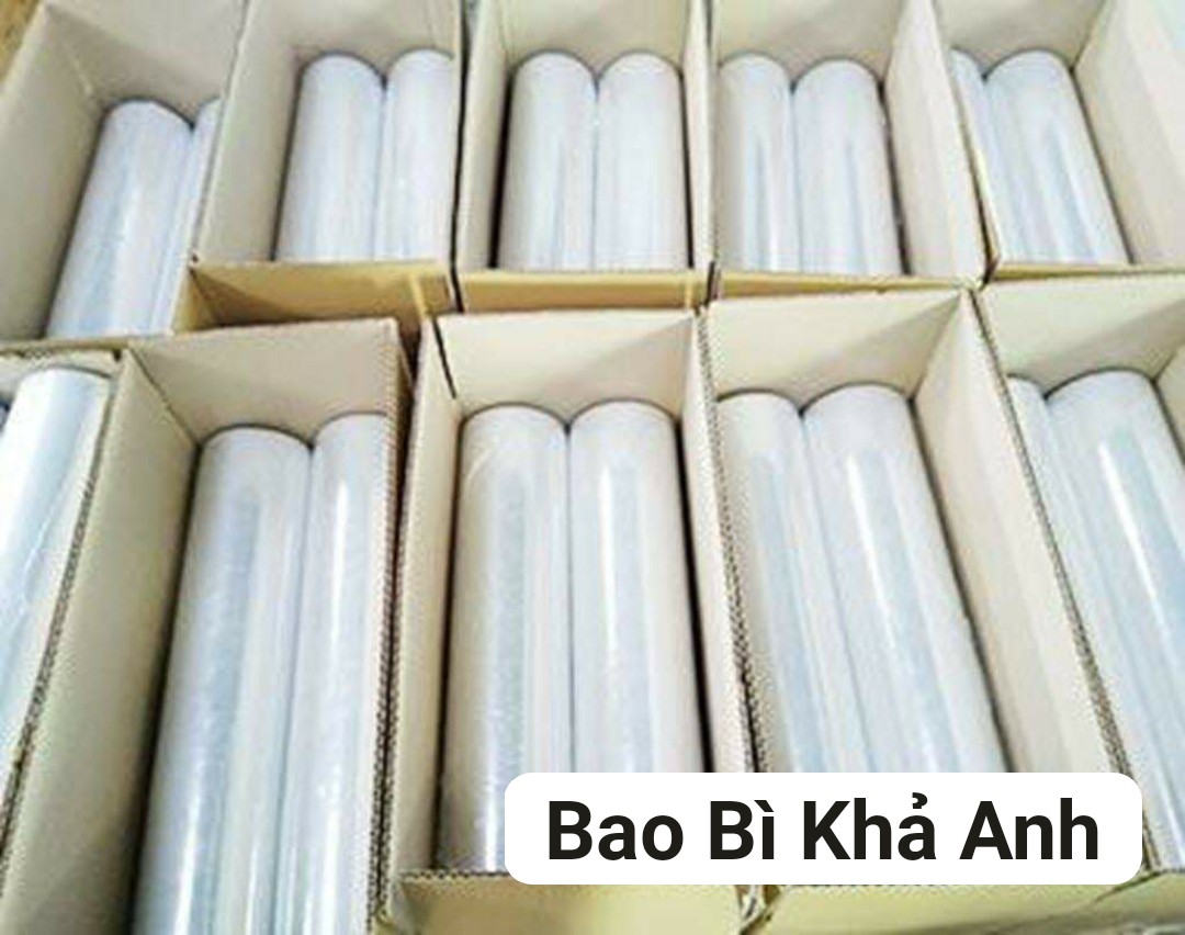 Màng Pe 50cm - Màng PE bọc hàng hóa nặng 2.4kg Lõi to - Màng bọc quấn hàng Pallet màng chít PE 5 tấc - Bao Bì Khả Anh