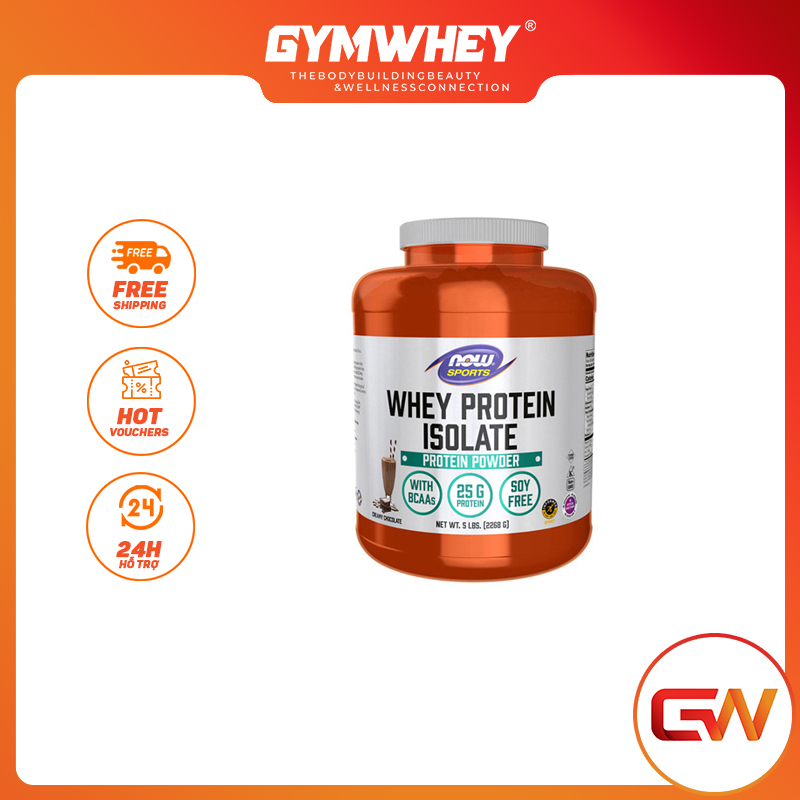 Now Whey Protein Isolate Sữa Tăng Cân, Tăng Cơ, Hỗ Trợ Hấp Thụ Cho Người Tập Luyện