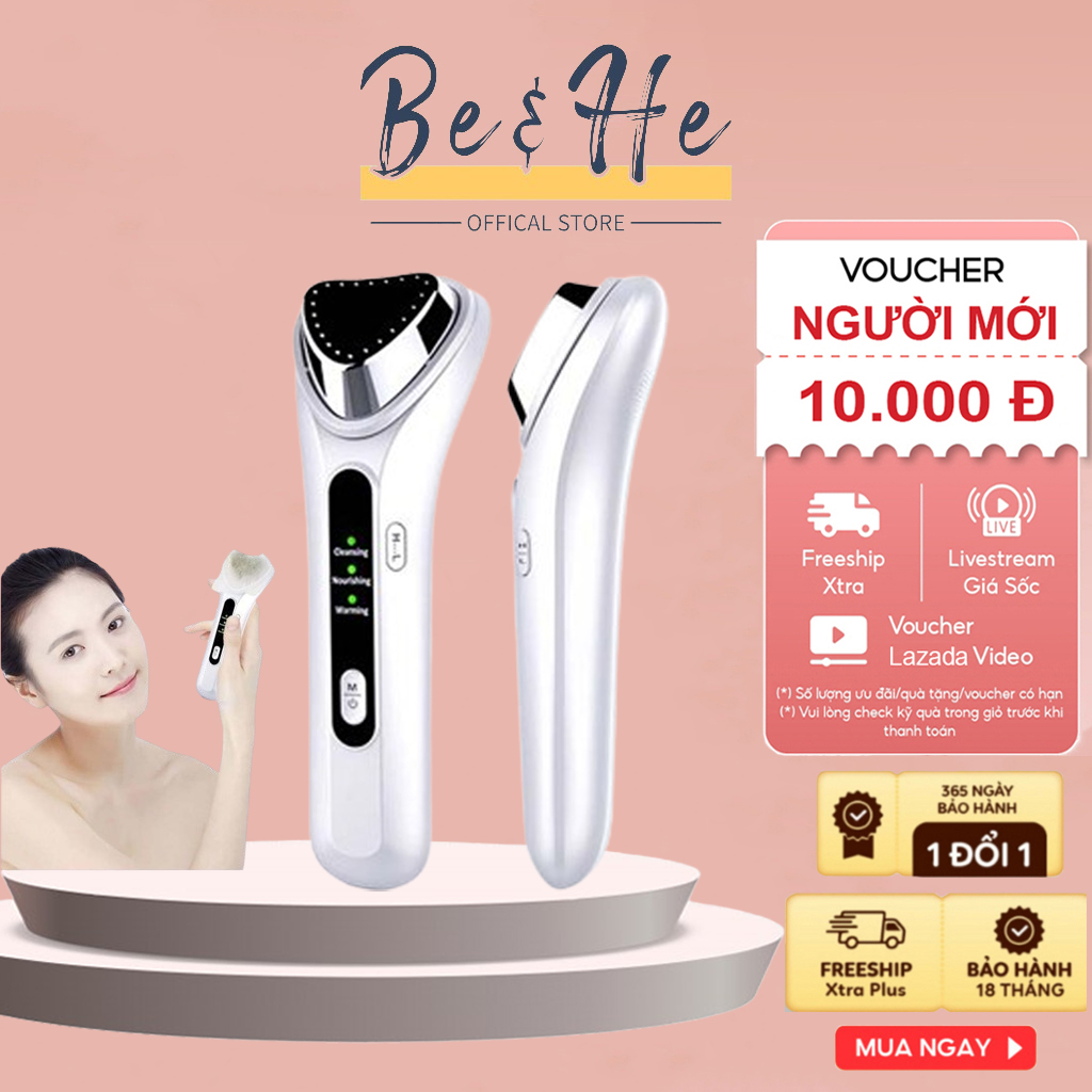 Máy massage mặt đẩy tinh chất nâng cơ mặt nóng lạnh máy đẩy tinh chất điện di ion dưỡng da mặt làm sạch sáng da giúp thẩm thấu tinh chất trẻ hóa làn da