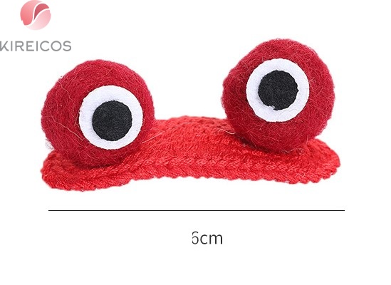 Kẹp Tóc Mái Đan Len Hình 2 Mắt 3D Cute - kireicos