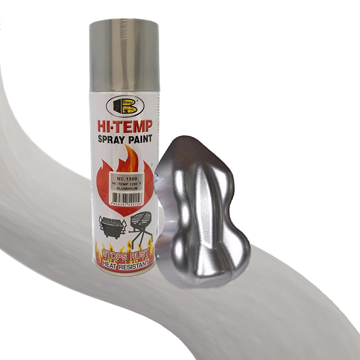Sơn xịt chịu nhiệt 600 độ màu Bạc Kim Loại HI-TEMP Bosny