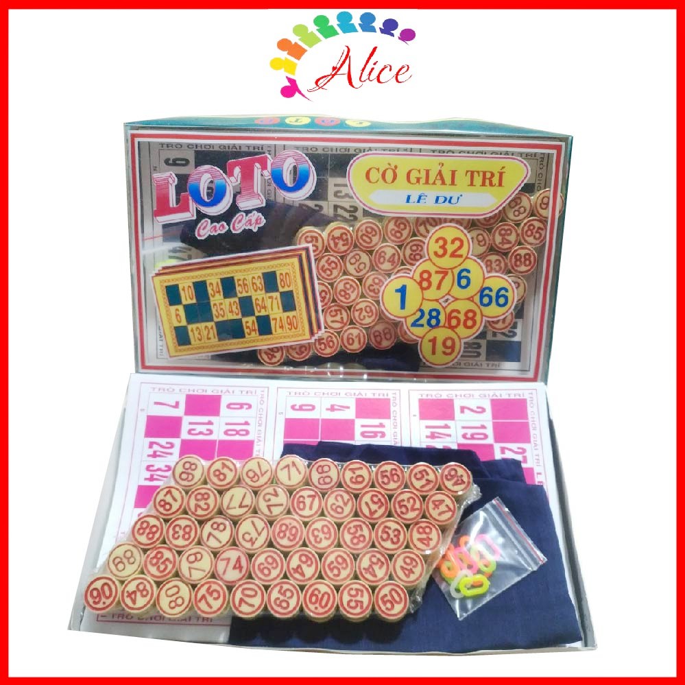 Cờ loto giải trí cao cấp số nhựa - Cờ Lô Tô