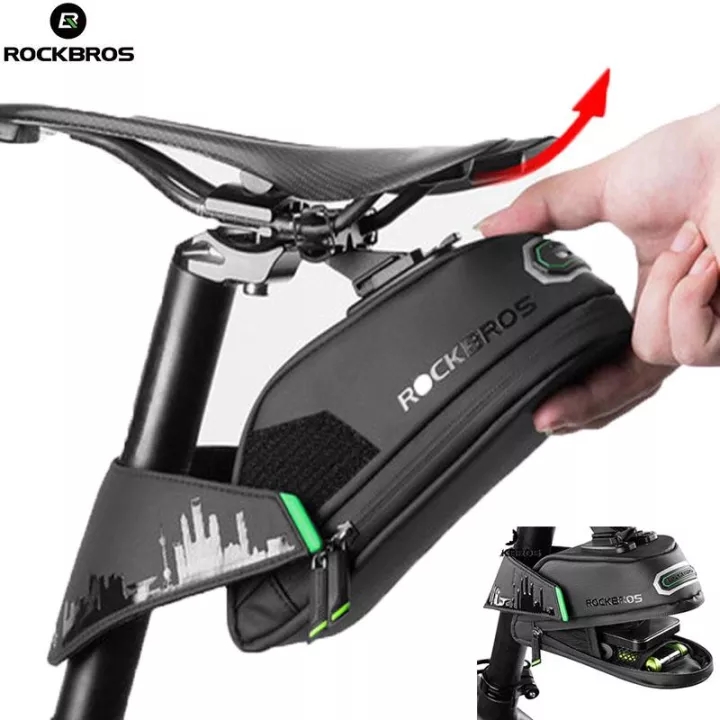 ROCKBROS Chống Thấm Nước Đi Xe Đạp Túi Phía Sau Seatpost Panniers Yên Ngựa Túi Chống Thấm Đi Mưa Xe Đạp Xe Đạp leo, Túi Hai Kích Thước