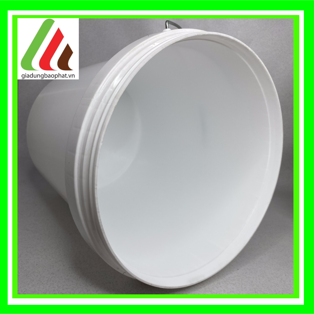 Thùng xô nhựa trắng 10L Bảo Phát chất lượng dày dặn chắc chắn - an toàn -  khớp nắp thông minh 