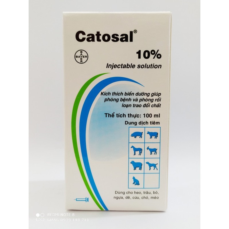 Catosal 10% bayer chai 100ml kích thích - phòng bệnh - chống rối loạn trao đổi chất