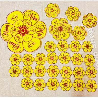 HCM][SALE TẾT] Set 34 bông hoa mai xốp - Hoa mai trang trí tết ...