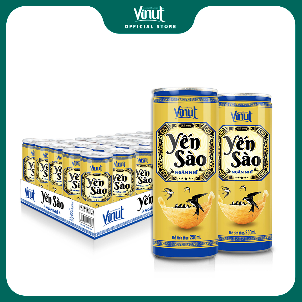 [FREE SHIP] Khay 30 Lon Nước Yến Ngân Nhĩ Bổ Dưỡng Vinut 250ml