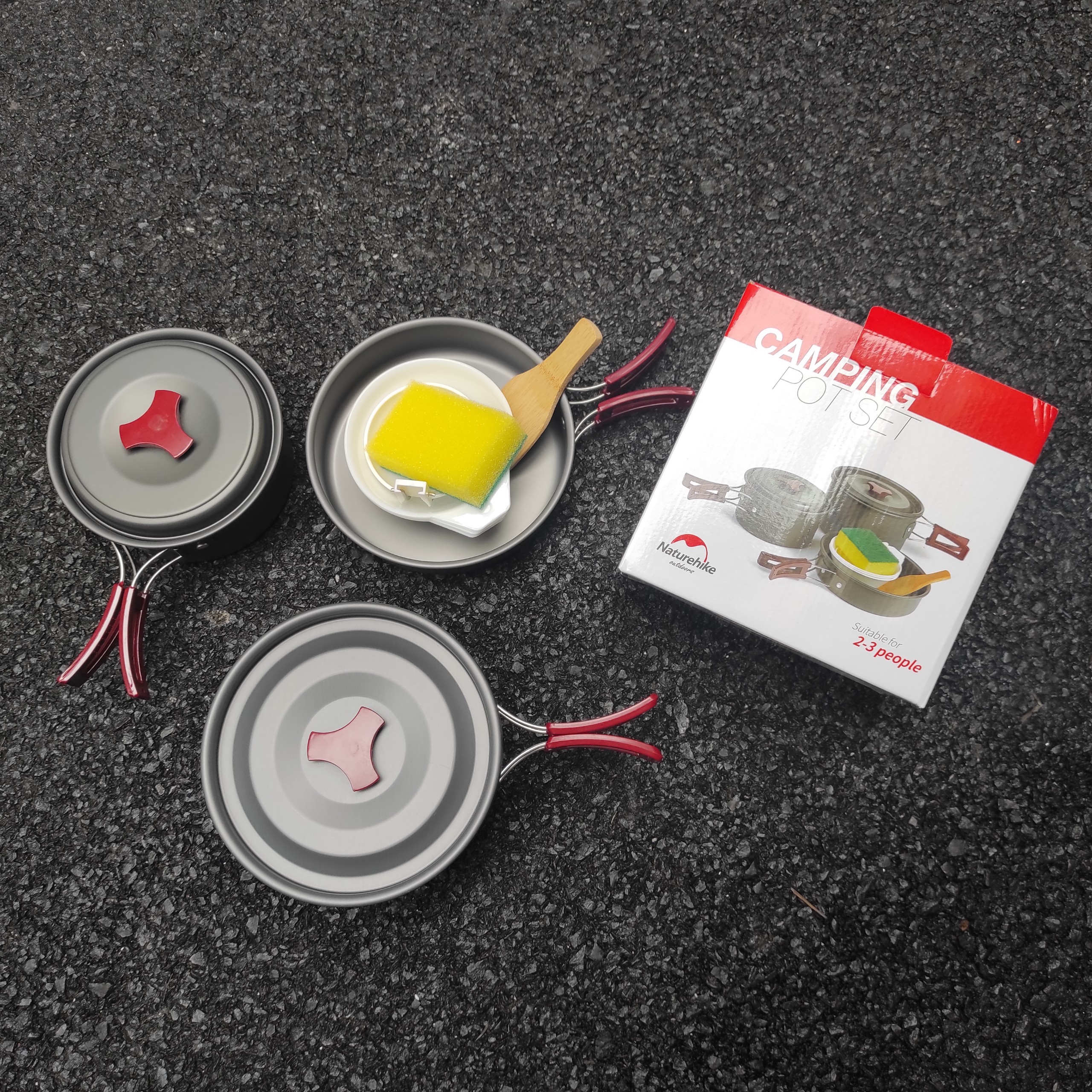 Bộ 3 món bao gồm 2 nồi và 1 chảo dã ngoại cao cấp Naturehike nh15t203-g, chất lượng sản phẩm đảm bảo và cam kết hàng chính hãng, đúng như mô tả