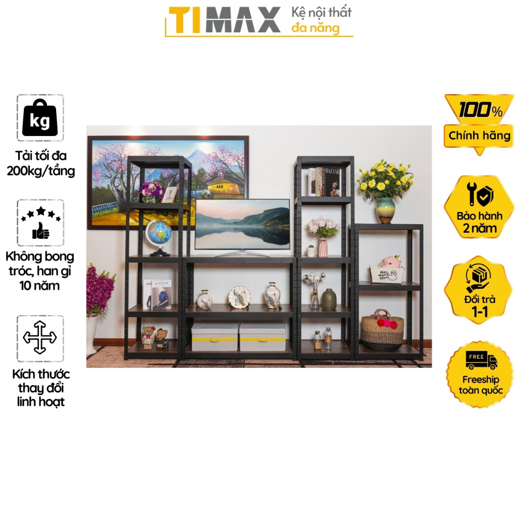 Kệ trưng bày đa năng TIMAX, Thép cường lực POSCO siêu dày 1.8mm chắc chắn, Sơn tĩnh điện 3 lớp siêu bền