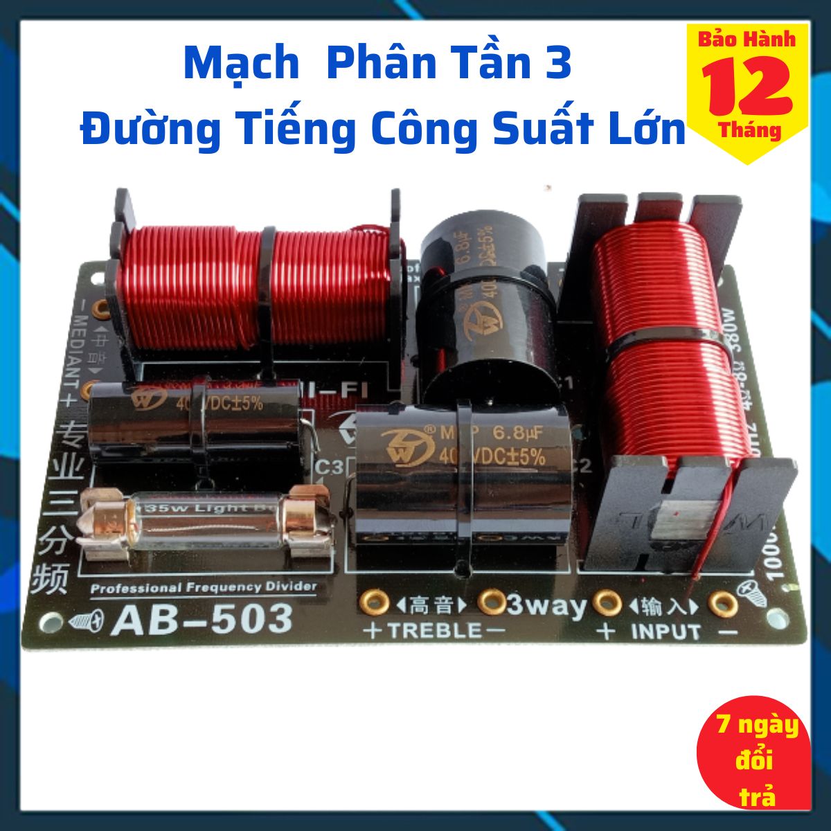 1 Mạch phân tần loa 3 đường tiếng công suất lớn nhập khẩu, phân tần 3 way loa kéo