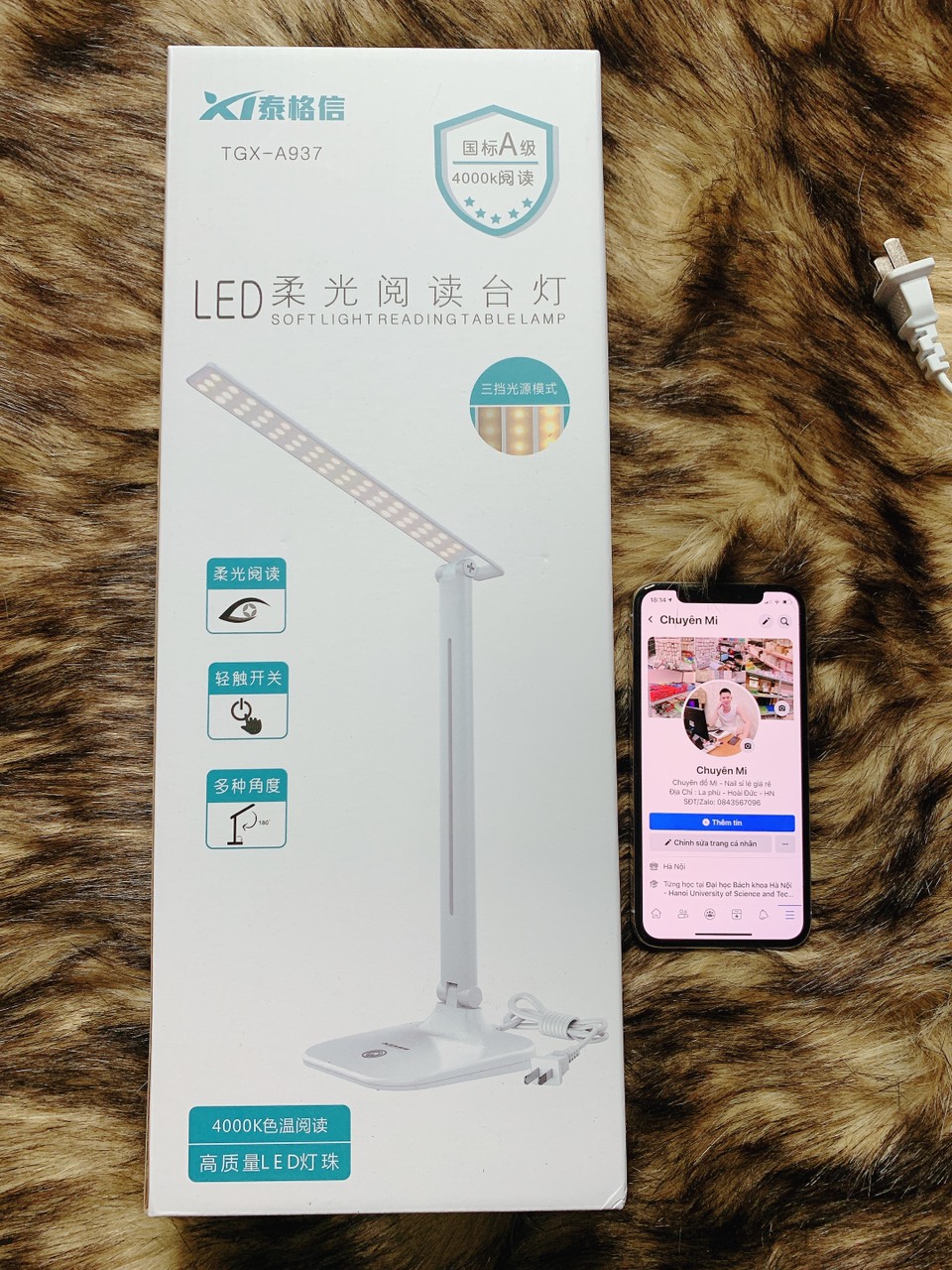 Đèn Led Để Bàn Nối Mi 48 bóng ánh sáng trắng