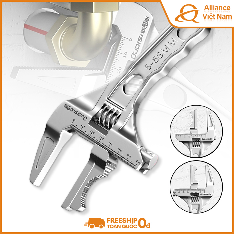 Cờ lê Vặn đai ốc Đa chức năng Mỏ lết vặn mở ống nước, mỏ lết đa năng sửa chữa nhà tắm từ 6-68mm, Cờ lê điều chỉnh được Dụng cụ cầm tay, Bảo Hành
