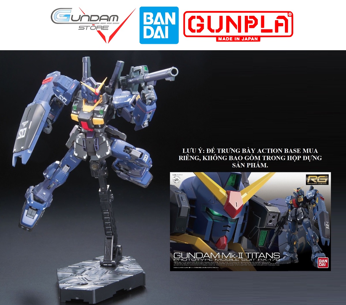 Mô Hình Gundam RG RX-178 MK 2 TITANS UC Bandai Real Grade 08 1/144 Đồ Chơi Lắp Ráp Anime Nhật