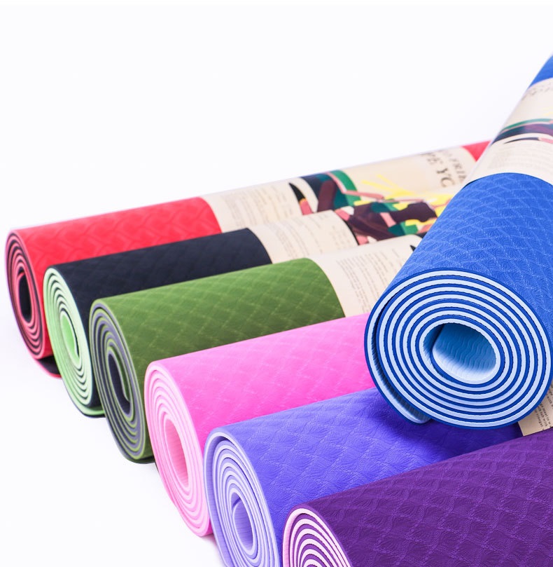 Thảm tập gym yoga - thảm tập thể thao tại nhà - thảm yoga cao cấp 2 lớp chất liệu TPE luyện tập thể thao - Thiết bị thể thao và thể hình