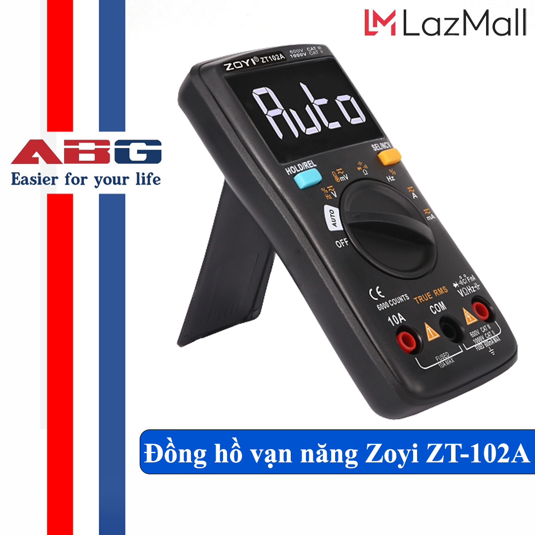 Đồng hồ đo điện zoyi zt-102a đo điện vạn năng tự động - hàng chính hãng - bảo hành 12 tháng