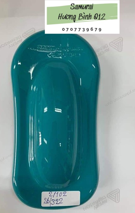 Sơn xịt Samurai màu Xanh Tosca - 322 (400ml) (có khả năng kháng xăng A92, A95)