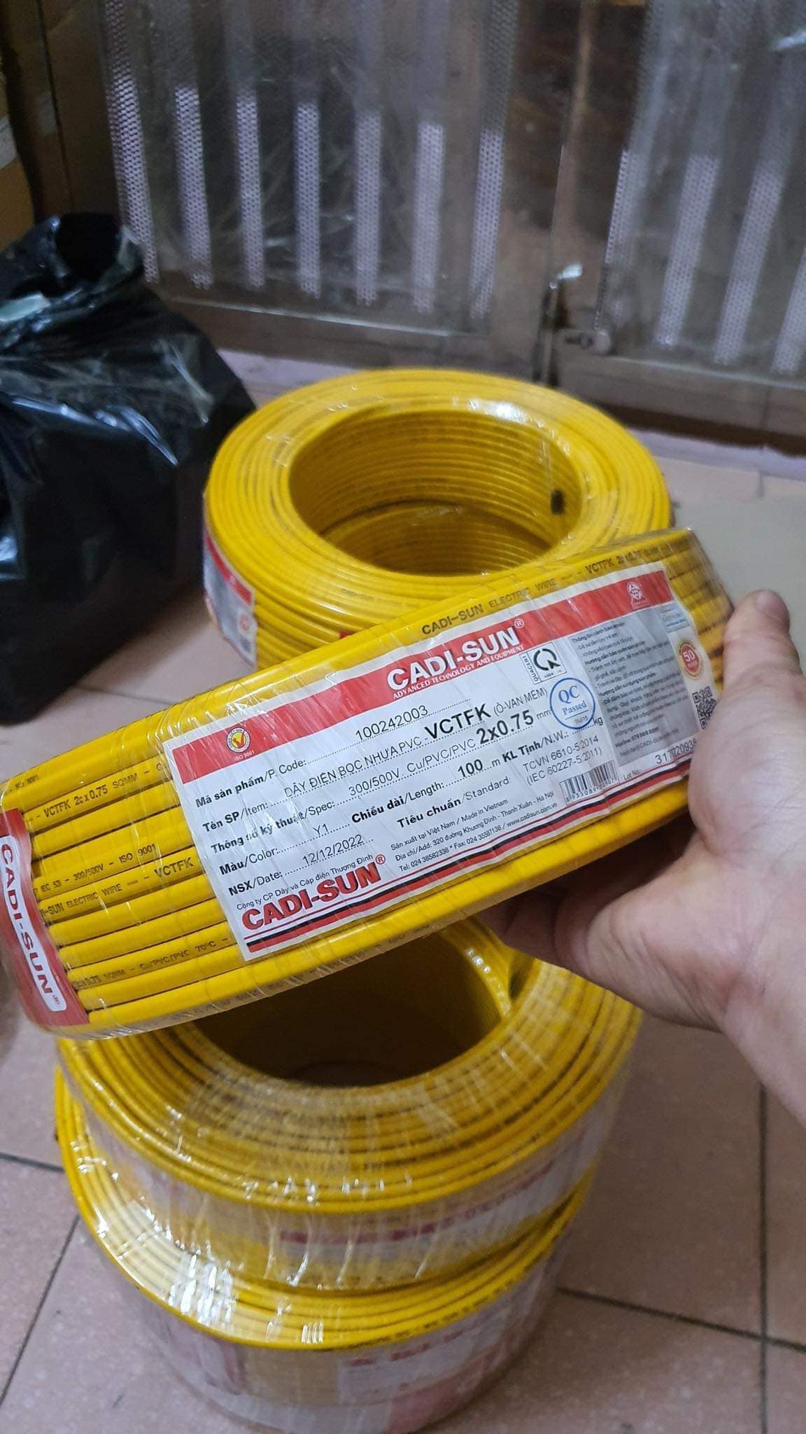 DÂY ĐIỆN CADISUN 2X0.75 CUỘN 100M