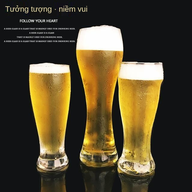 Thủy tinh lớn không chì thủy tinh bia Đức gia dụng dày sáng tạo bia tươi thủy tinh thủ công bia thủy tinh quán bar ly rư