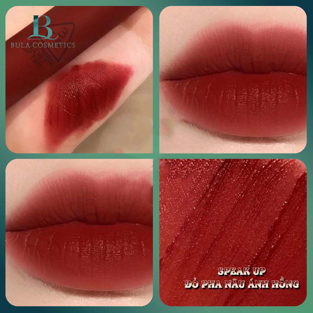 Son Kem 3CE Velvet Lip Tint, Son Kem Lì Không Trôi 3CE Mềm Mịn Môi Chính Hãng