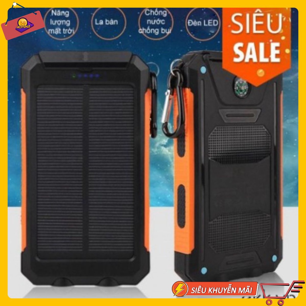 Sạc dự phòng năng lượng mặt trời 30000mah - kèm đèn pin
