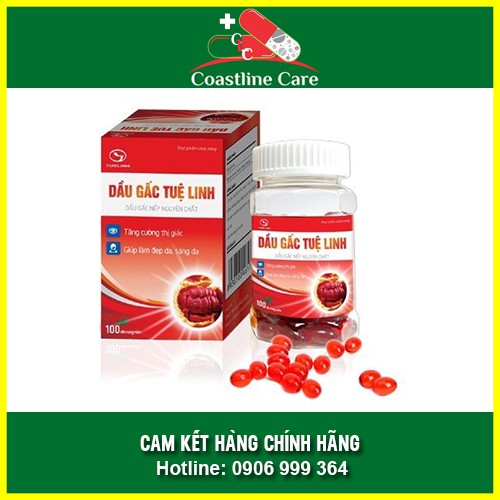 Dầu Gấc Tuệ Linh 60 viên giúp bổ mắt đẹp da - CLC Pharmacy