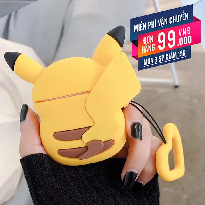 Case silicon cho tai nghe Airpods mẫu lưng Pikachu