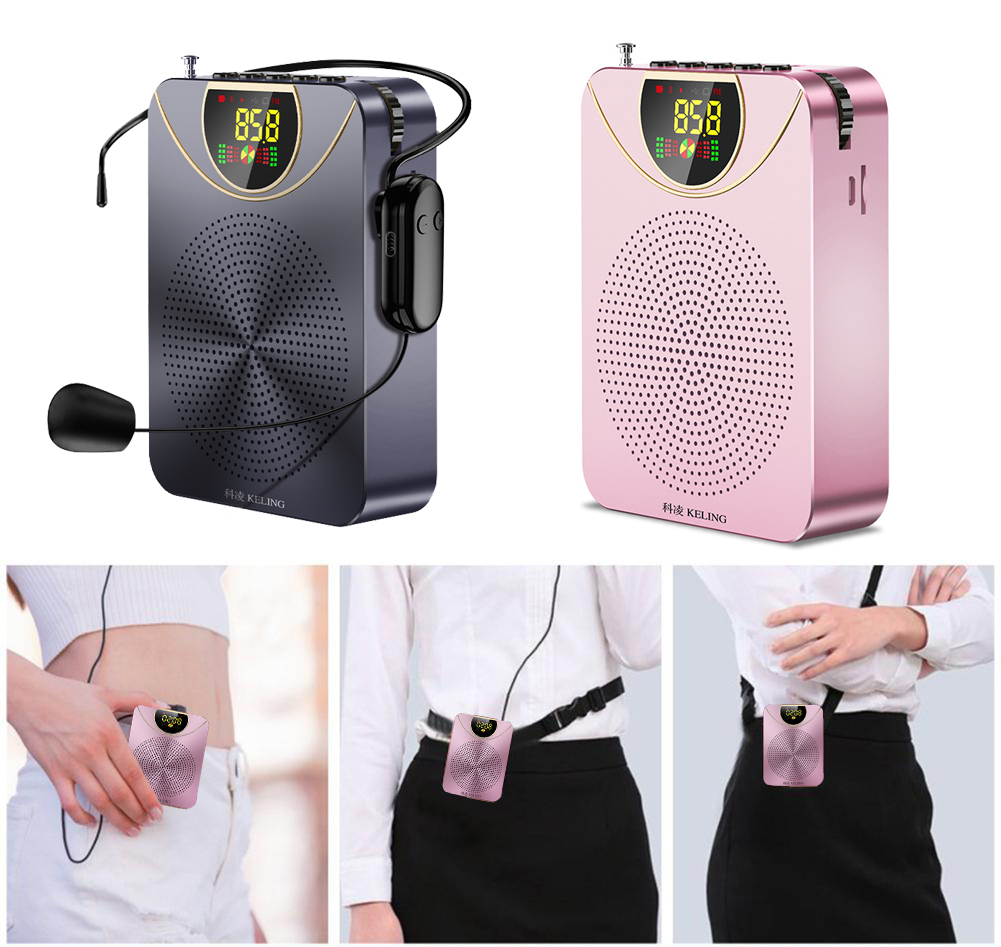 Loa Trợ Giảng Cho Giáo Viên, Máy Trợ Giảng Mini, Loa Trợ Giảng Không Dây UHF Chính Hãng Keling K2, Bluetooth 5.0 - Thiết Kế Gọn Nhẹ, Tiện Dung, Đa Chức Năng, Dung Lượng Pin Lớn, Thiết Bị Âm Thanh Dùng Cho Hội Trường. Bảo Hành Uy Tín