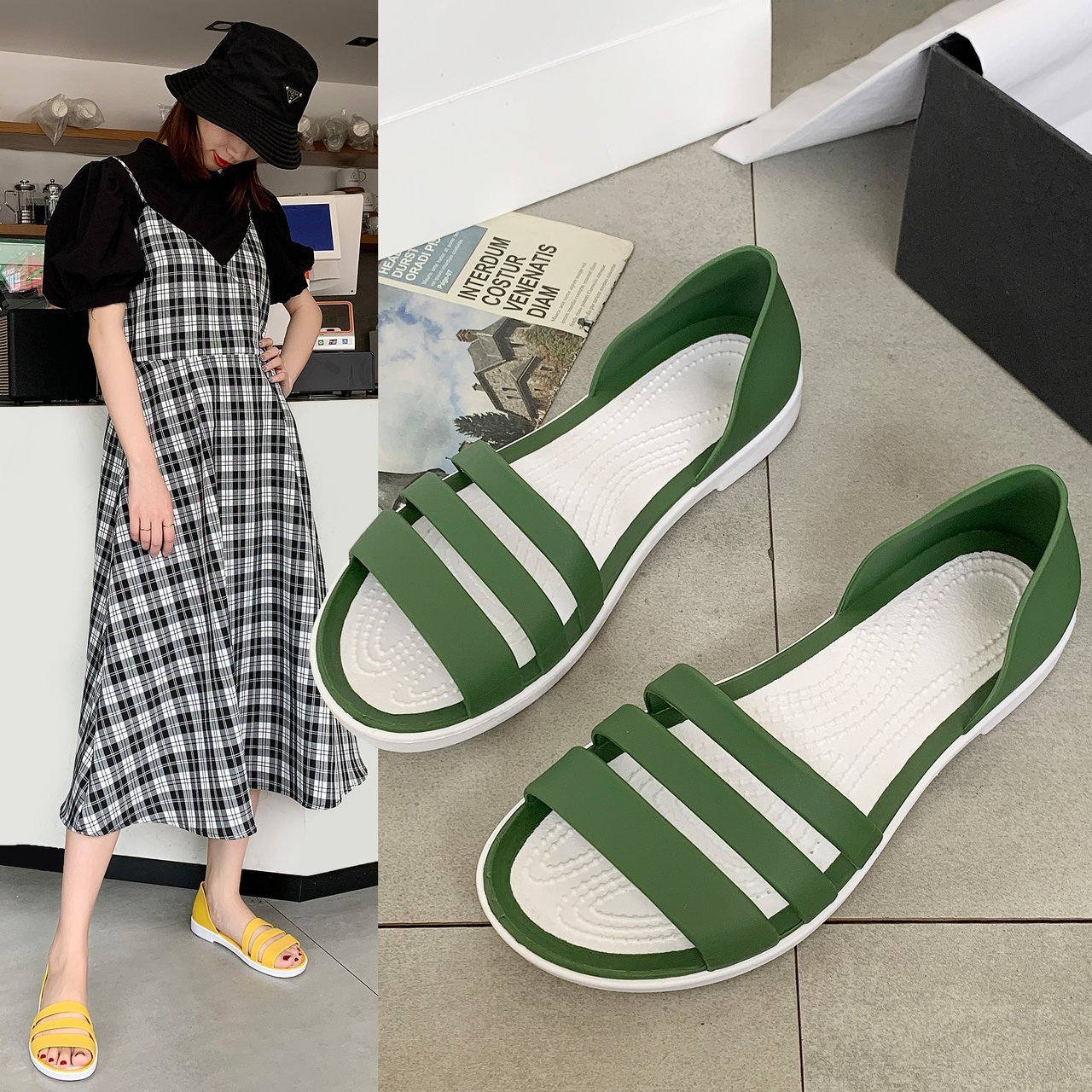 Dép quai hậu nữ chất liệu nhựa dẻo cao cấp có sẵn 5 màu đủ size 36-40 - Luxury Shop