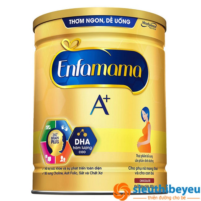 Sữa enfamama bầu vị chocola-vani hộp 830g