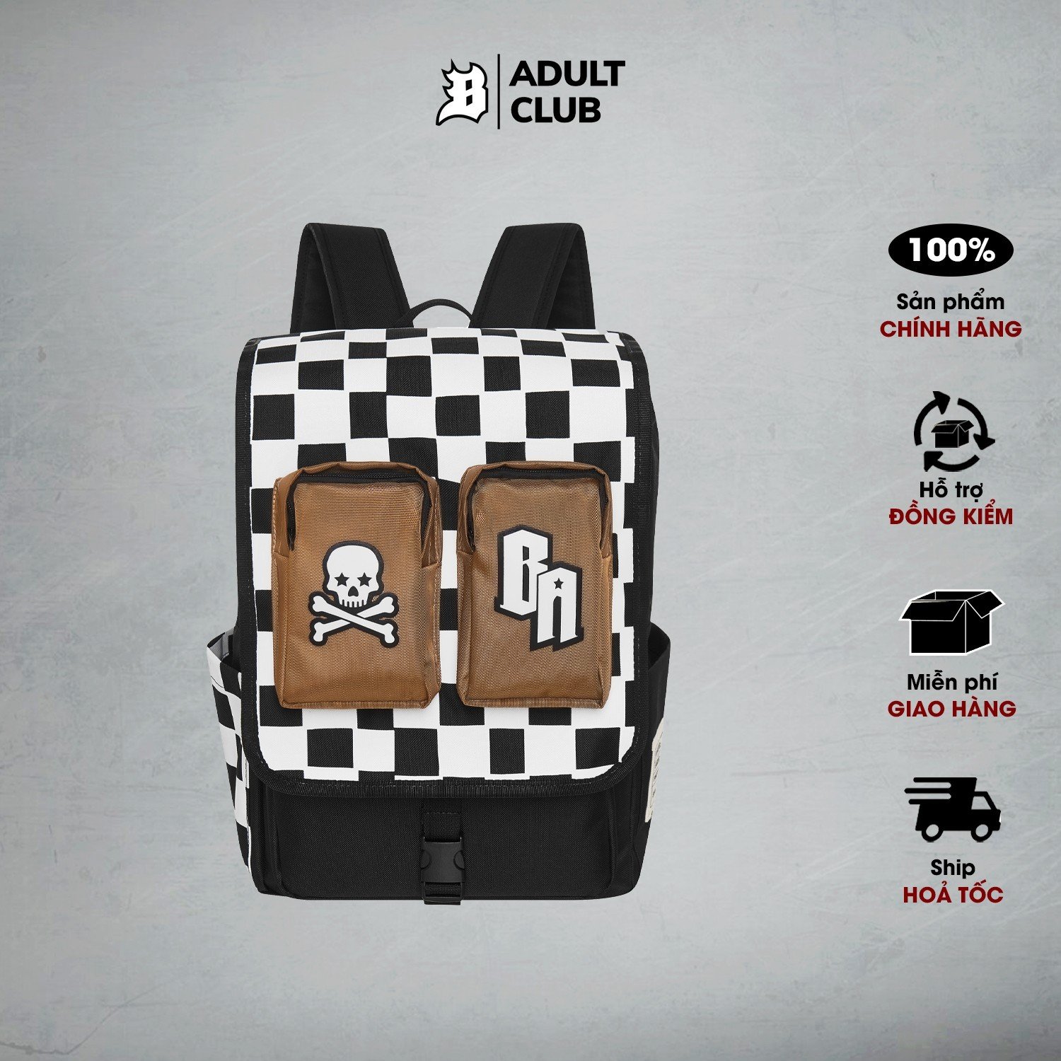Statement Backpack - Màu Đen - Balo đi học Banawa có ngăn đựng laptop nam nữ unisex