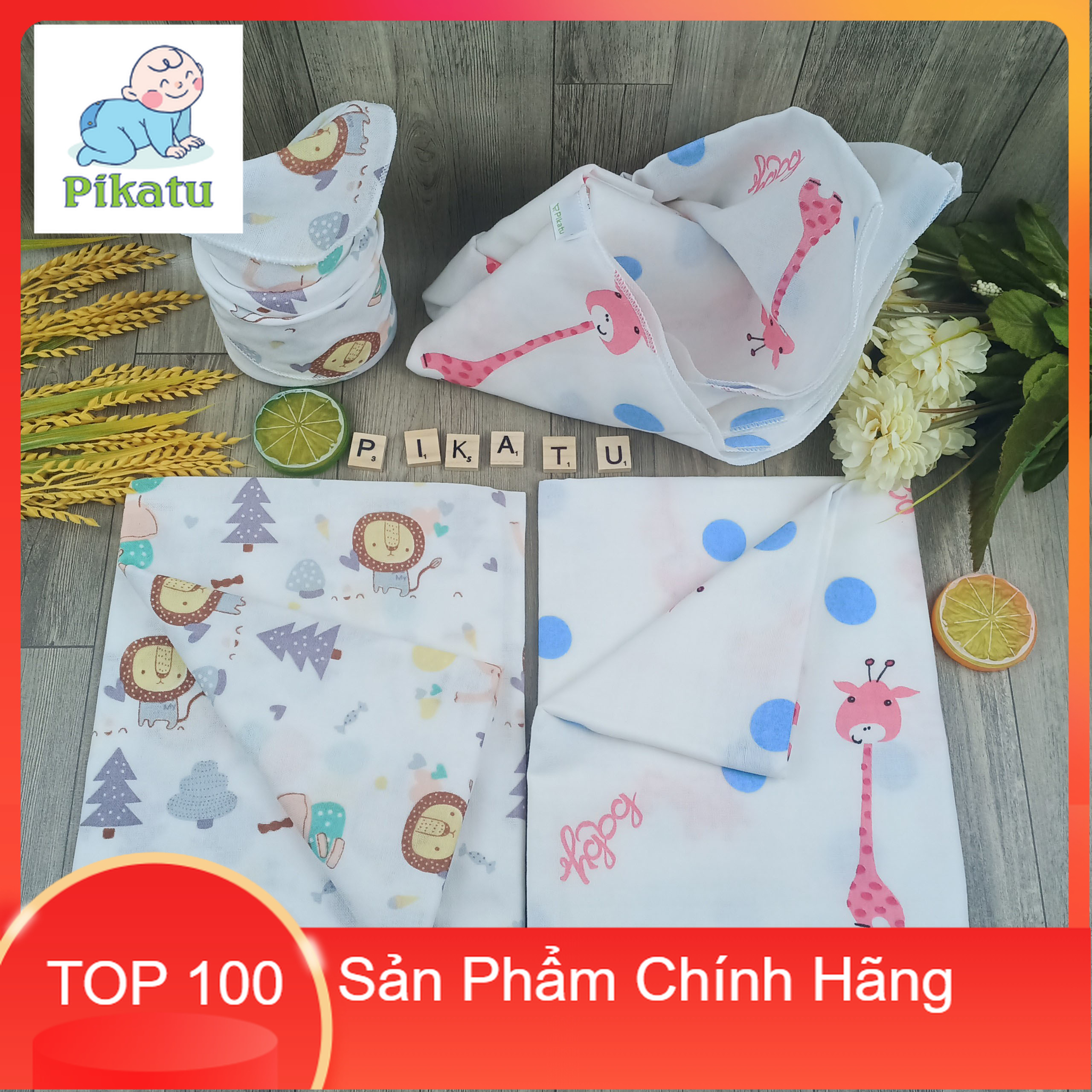 Khăn tắm xô hoa in hình 80cm x 100cm