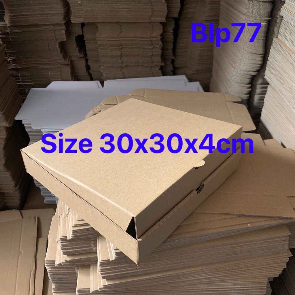50 Hộp carton đựng bánh pizza size 30x30x4cm