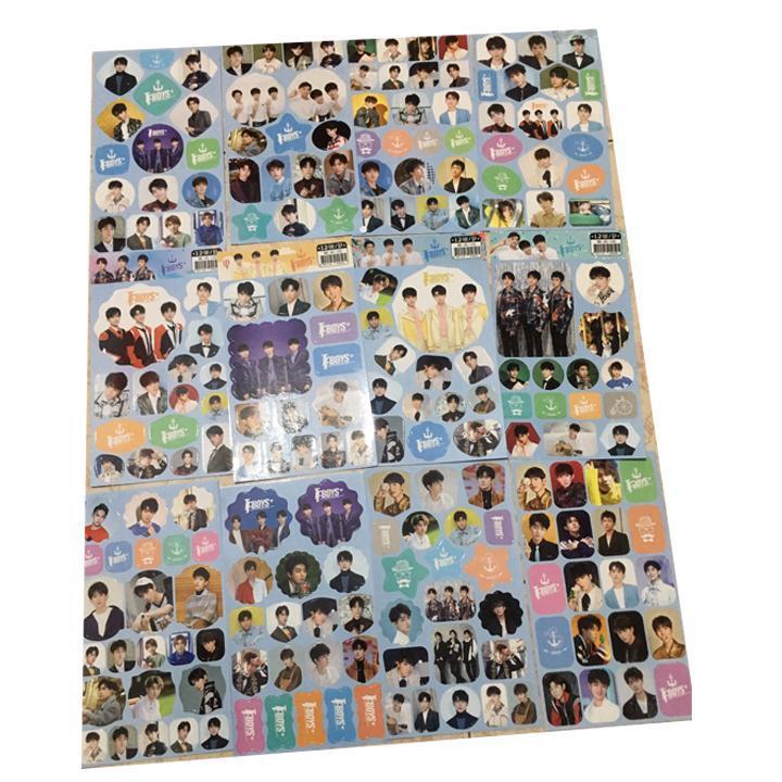 (12 tấm) Ảnh dán Sticker TFBoys Vương Tuấn Khải Vương Nguyên Dịch Dương Thiên Tỷ
