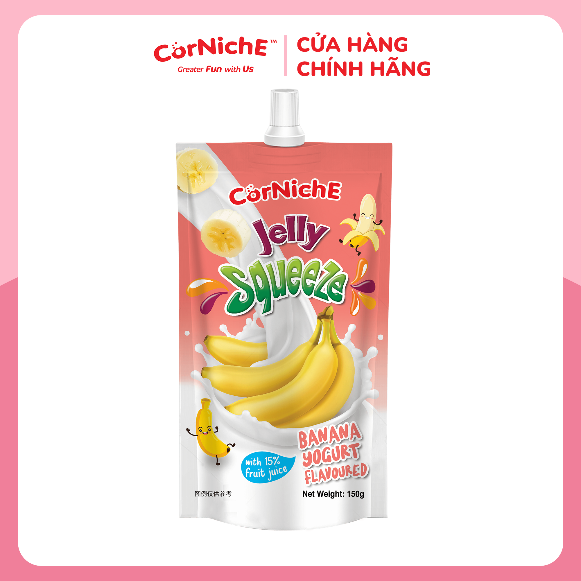 Thạch sữa chua nhập khẩu Corniche vị chuối 150g